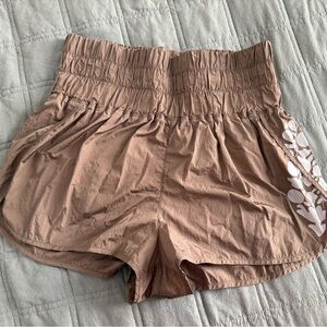 Free People Movement The Way Home Shorts XL Brown Smocked High Rise